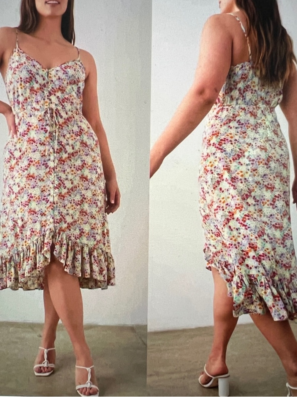 RAILS Frida Light Floral Midi Dress Fleur Size Medium Whimsical NWT Effortless
